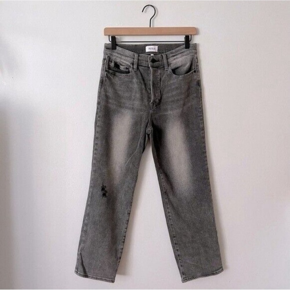Pistola Charlie High-Rise Ankle Straight Jeans Charcoal Wash Women’s Size 29